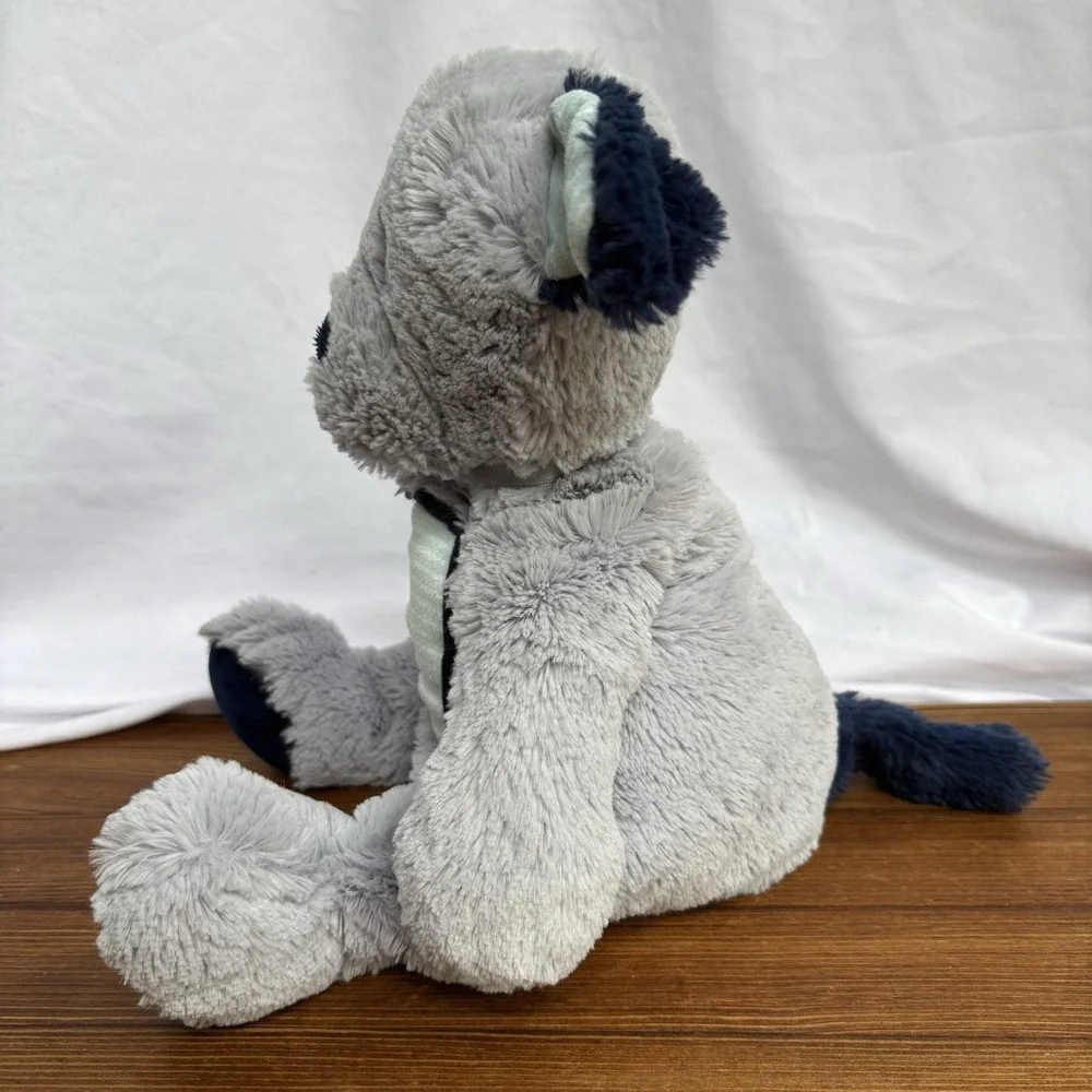 Douglas Baby Plush Puppy Dog Gray Blue Striped UnderStuffed Animal Security‎ Toy